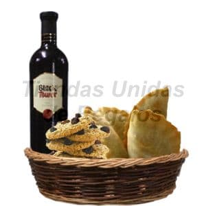 Cesta Gourmet con Vino y merienda a domiciio - Whatsapp: 980-660044
