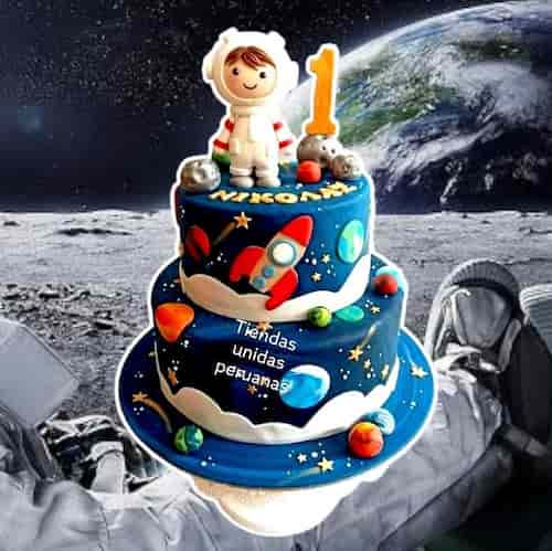 Torta Astronauta - Pastel niÃ±o astronauta - Whatsapp: 980660044