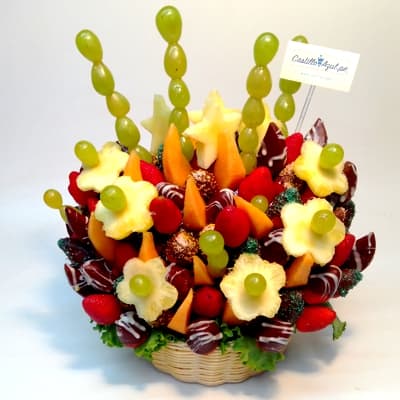 Envio de Regalos Delivery Frutas | Frutero a base de Fresas con Chocolate - Whatsapp: 980660044