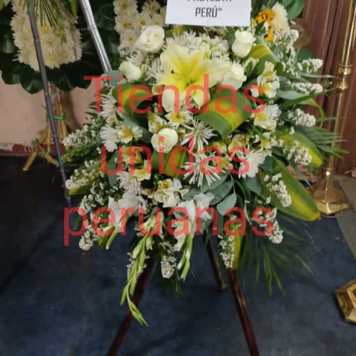 Lagrima con Pedestal Floral Funebre - Whatsapp: 980660044