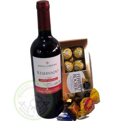 Envio de Regalos La Mejor idea de Vino y chocolate - Whatsapp: 980660044