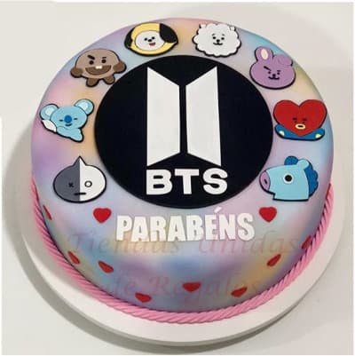 Torta BTS | Kpop Cakes | Tortas Coreanas - Cod:KPO02