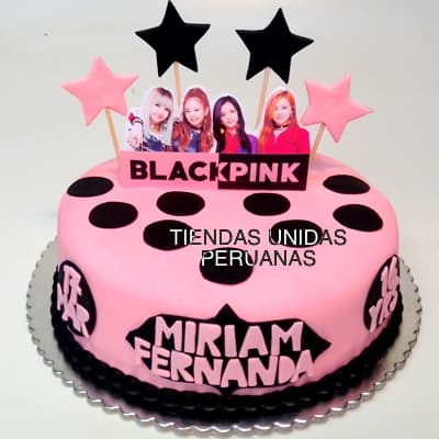 Torta Black Pink | Kpop Cakes | Tortas Coreanas - Cod:KPO05