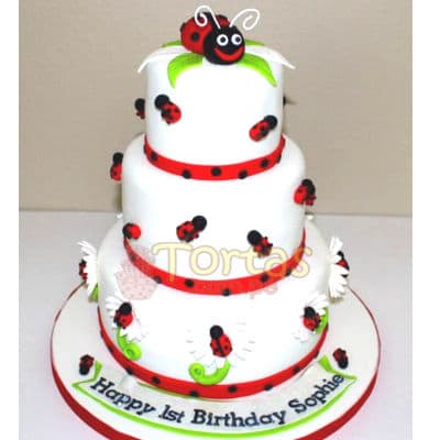 Tortas Lady Bug | Tortas Delivery | Torta Mariquita - Cod:LBB12