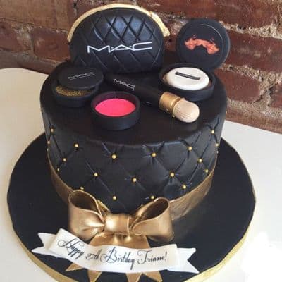 Torta Negra MAC | Torta mac | Tortas de maquillaje | Torta para chicas | Tortas - Cod:MAC22