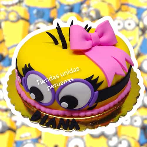 Torta Minions para Niña - Whatsapp: 980-660044