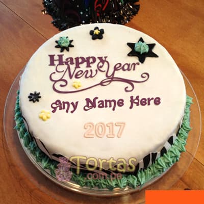 Torta Nueva 08 | Pastel año nuevo | Tarta de año nuevo - Whatsapp: 980-660044