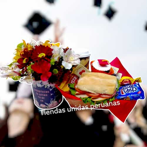 Desayuno por Graduacion | Flores para Graduada - Whatsapp: 980660044