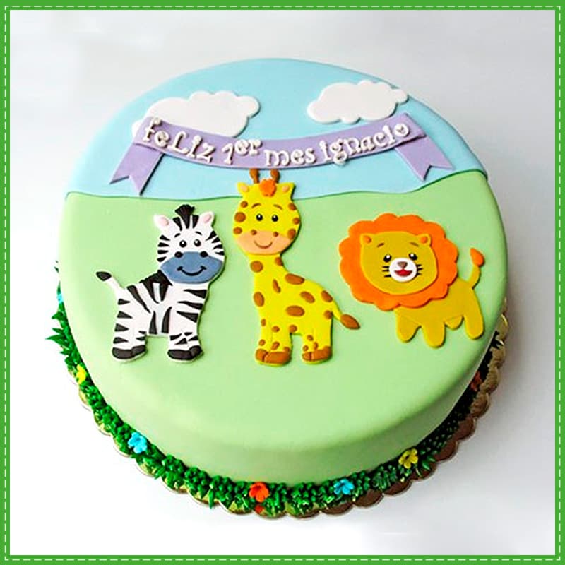 Torta Safari | Torta de Tema Safari Baby - Whatsapp: 980660044