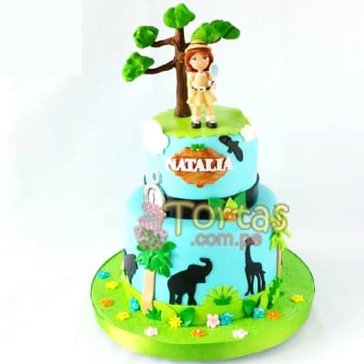 Torta Safari | Torta con tematica safari - Whatsapp: 980-660044