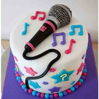 Tortas para cantantes | Tarta para una cantante | Diseños de torta de cumpleaños - Cod:SGG01