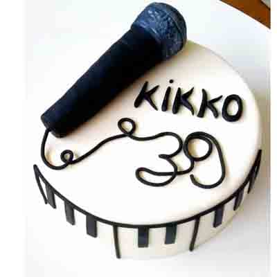 Torta cantante | Tarta para un cantante | Diseños de torta de cumpleaños - Cod:SGG02