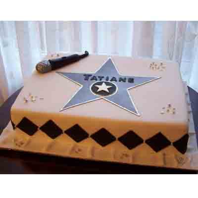 Torta de cantante | Tarta para un cantante | Diseños de torta de cumpleaños - Cod:SGG04