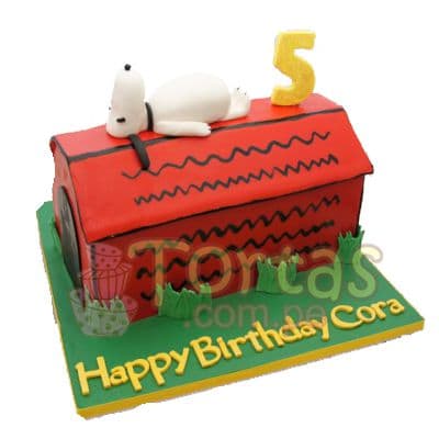 Torta Snoopy en su casa | Torta Snoppy | Pastel de Snoopy - Cod:SNP17