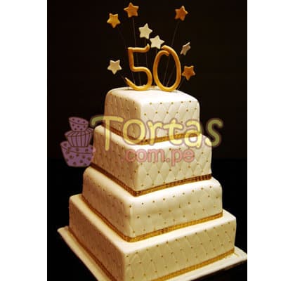 Torta Celebracion | Tortas Bodas De Oro - Cod:TCS07