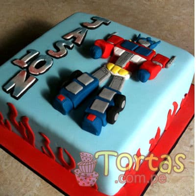 Torta de Tranformers | Pasteles Transformers | Tortas de transformers - Cod:TRF02