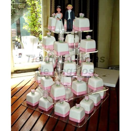 Mini tortas para Matrimonio - Tortas de Cupcakes - Cod:WAM13