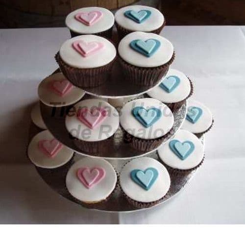 Cupcakes Quinceañera | Mini tortas de Corazon - Whatsapp: 980660044