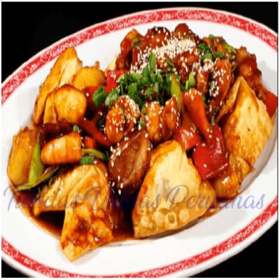 Pollo Chijaukay con Kam Lu Wantan | Chifa a Delivery | Chifa platos a la Carta - Whatsapp: 980-660044