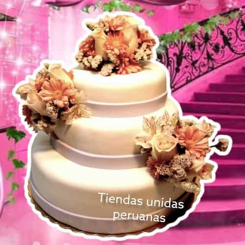 Torta Matrimonio 29 | Tortas matrimonio | Tortas de Bodas | Torta para Bodas - Cod:WMA29