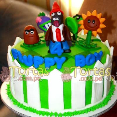 Zombies vs Plants 05 | Plants vs Zombies cake | Tortas de Zombies | Tortas plantas - Whatsapp: 980-660044