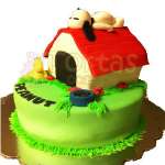 Torta Snoopy en su casa | Torta Snoppy | Pastel de Snoopy - Cod:SNP05
