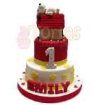 Torta Snoopy de tres pisos | Torta Snoppy | Pastel de Snoopy - Cod:SNP07
